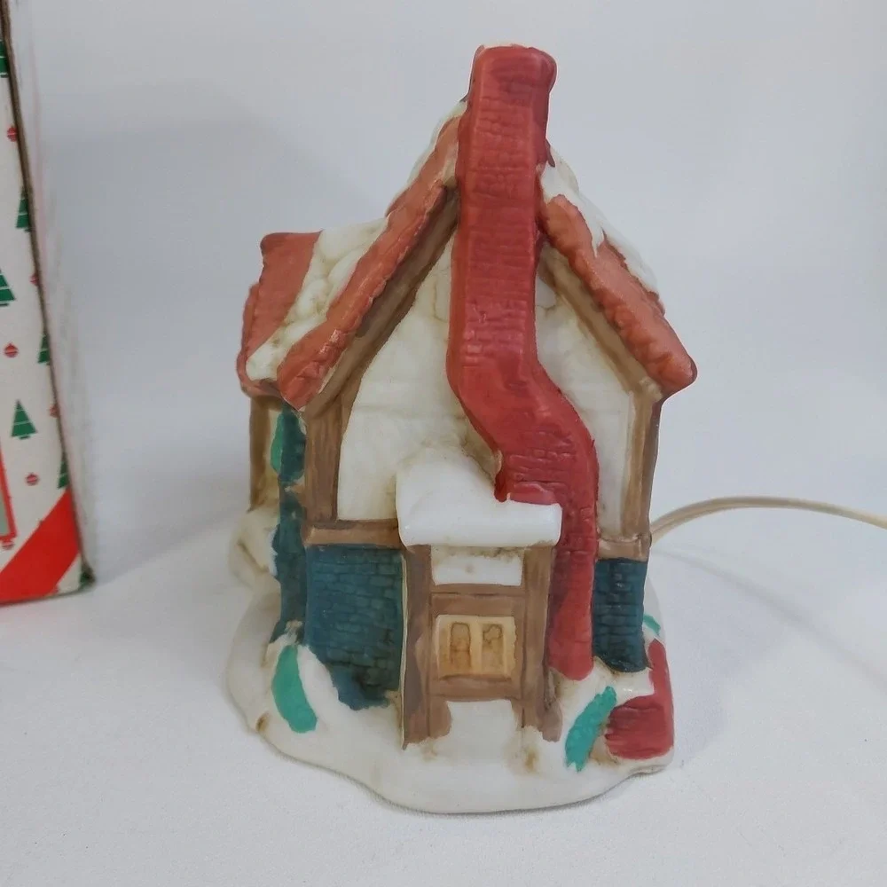 Vintage Christmas Village Lighted House 